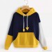 Girls Hoodie WuyiMC Womens Hoodie Sweatshirt Color Block Long Sleeve Jumper Hooded Pullover Tops Blouse - B07G98HNYD
